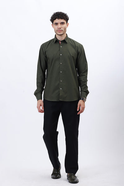 Oxford Olive Green Shirt