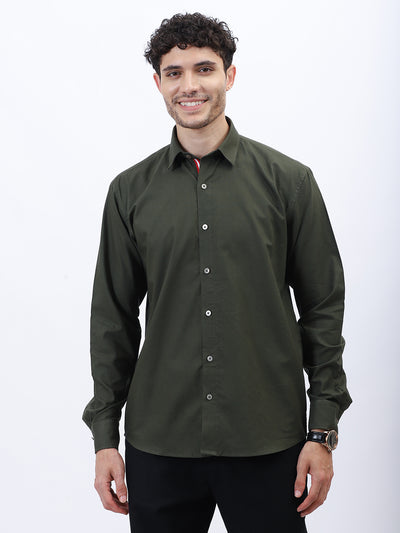 Oxford Olive Green Shirt