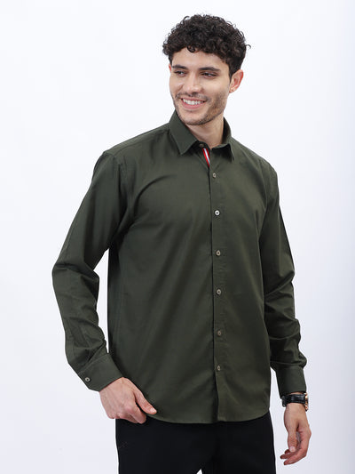 Oxford Olive Green Shirt