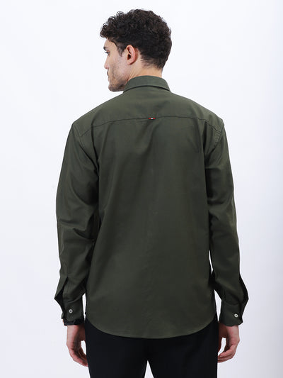 Oxford Olive Green Shirt