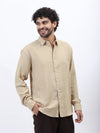 Beige Lightweight Gauze Button-Up