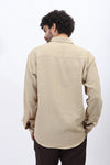 Beige Lightweight Gauze Button-Up