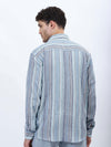 Sky Gray Multi-Stripe Linen Shirt
