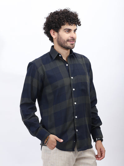 Men's Classic Navy Check Shirt