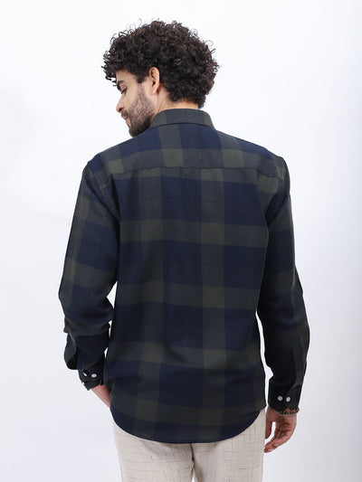 Men's Classic Navy Check Shirt