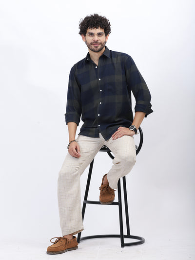 Men's Classic Navy Check Shirt