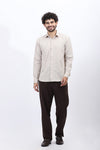 Textured Casual Shirt in Neutral Beige