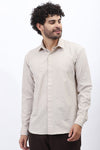 Textured Casual Shirt in Neutral Beige