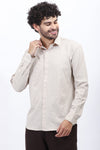 Textured Casual Shirt in Neutral Beige