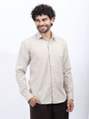 Textured Casual Shirt in Neutral Beige