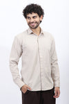 Textured Casual Shirt in Neutral Beige
