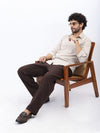 Textured Casual Shirt in Neutral Beige