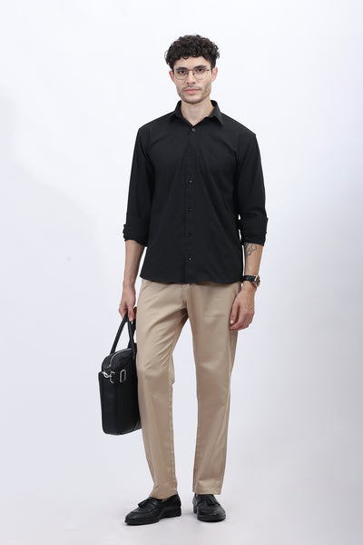 BEIGE REGULAR FIT TROUSER