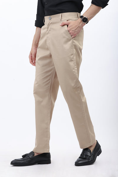 BEIGE REGULAR FIT TROUSER