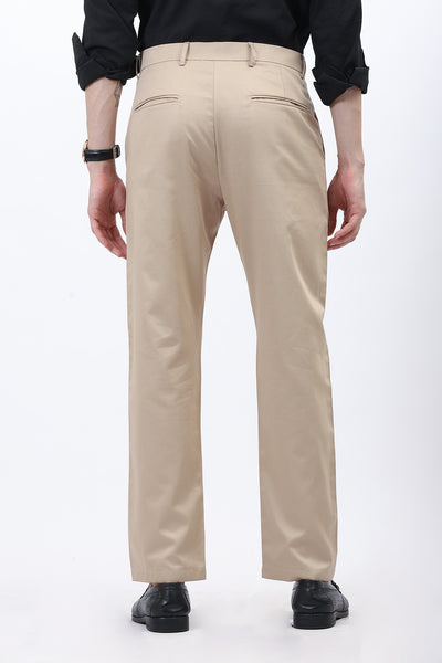 BEIGE REGULAR FIT TROUSER