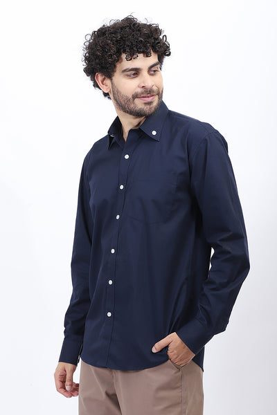 Midnight Classic: Button-Down Oxford Shirt