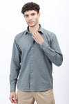 Textured Casual Shirt in Olive Green