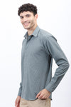 Textured Casual Shirt in Olive Green