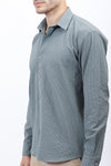 Textured Casual Shirt in Olive Green