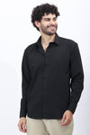 Textured Casual Shirt in Black