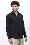 Textured Casual Shirt in Black