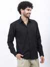 Textured Casual Shirt in Black
