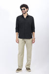 Textured Casual Shirt in Black