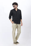 Textured Casual Shirt in Black