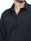 Textured Casual Shirt in Black