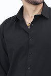 Textured Casual Shirt in Black
