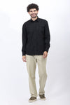 Black Dobby Textured Shirt