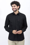 Black Dobby Textured Shirt