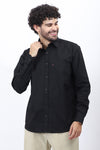 Black Dobby Textured Shirt