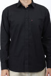 Black Dobby Textured Shirt