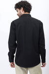 Black Dobby Textured Shirt