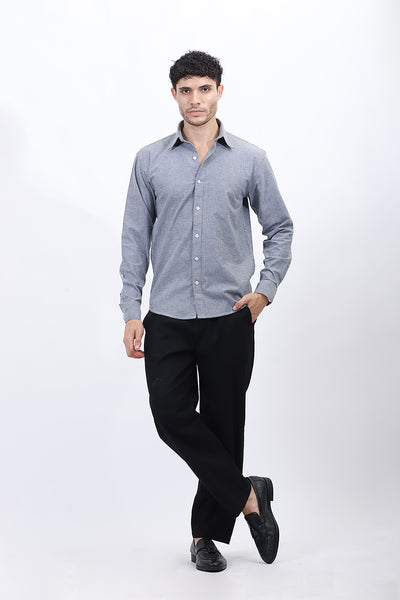 Refined Gray Oxford Shirt