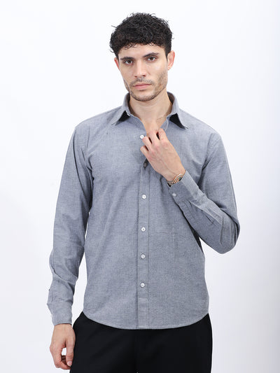 Refined Gray Oxford Shirt