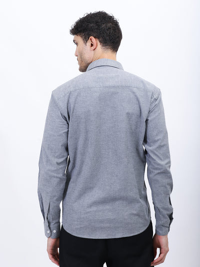 Refined Gray Oxford Shirt