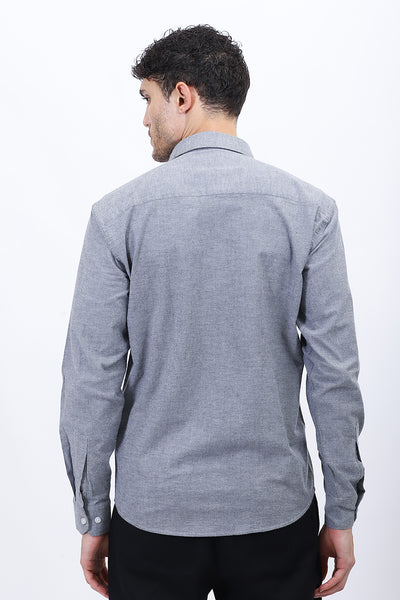 Refined Gray Oxford Shirt