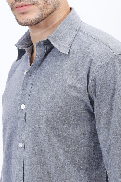 Refined Gray Oxford Shirt
