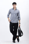 Refined Gray Oxford Shirt