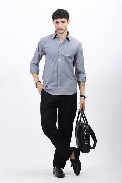 Refined Gray Oxford Shirt