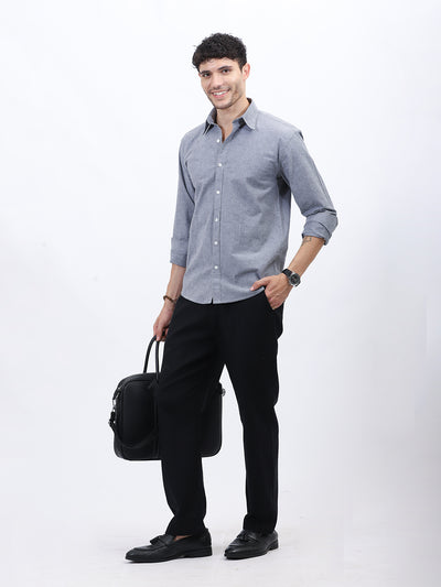 Refined Gray Oxford Shirt