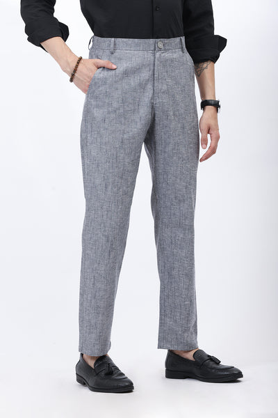 REGULAR FIT FIT LINEN TROUSER
