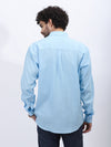Light Blue Cotton Linen Formal Shirt