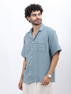 Wrinkled Crepe Flower Print Shirt