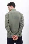Olive Green Lightweight Gauze Button-Up