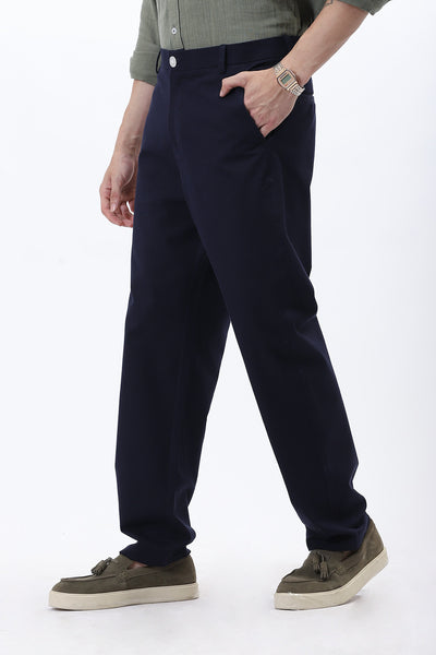 BLUE REGULAR FIT FORMALPANT