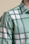 men-casual-shirts-green-checkered-shirt