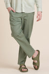 mens-clothing-green-linen-trousers